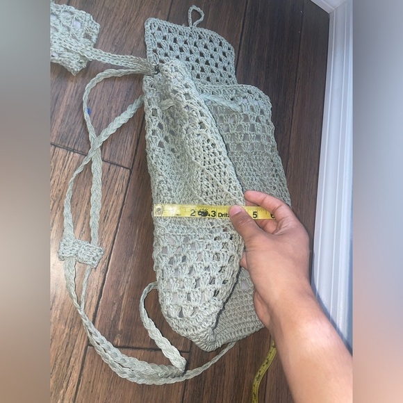 Woven backpack and pouch travel backpack boho beach bag vacation bag y2k bag - Picture 8 of 12